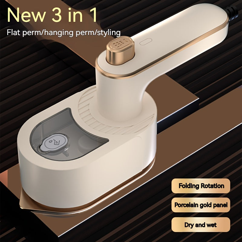 Portable Iron Steamer For Clothes, Mini Folding Small Iron, Fast Heating, 180 ° Foldable Rotating Handheld Steam Iron, Compact And Convenient Storage, Suitable For Family Travel And College-US - VINE GLOBAL