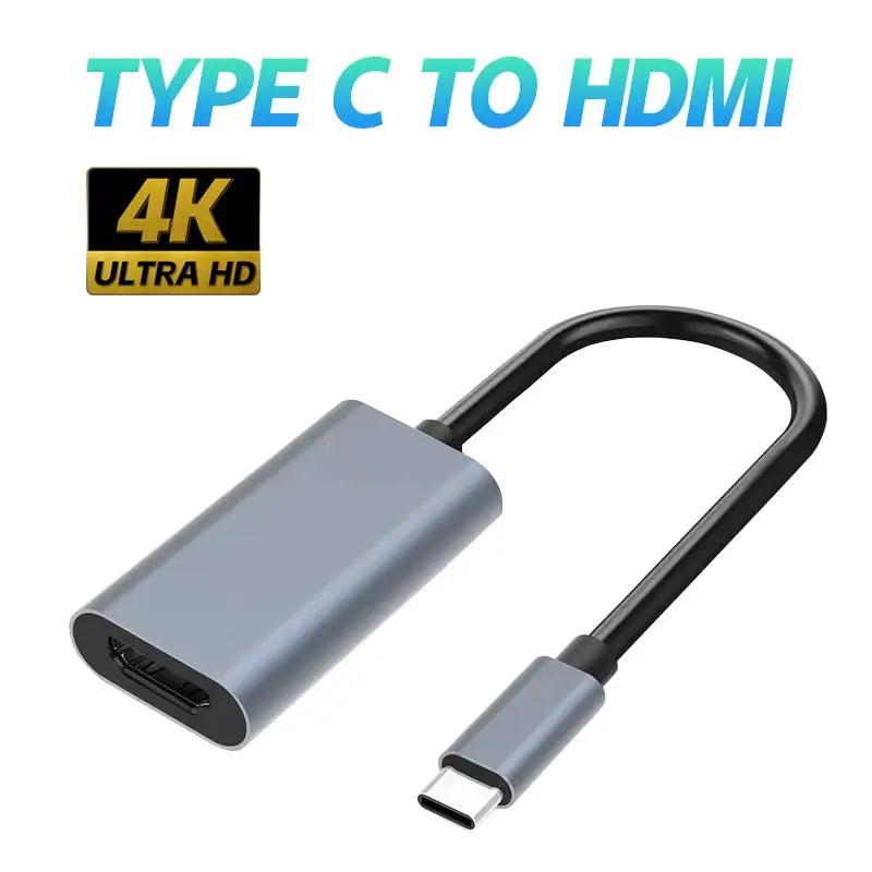 USB-C to HDMI 4K Adapter: USB 3.1 Male to HDMI Female Converter for Laptop, Tablet, TV, MacBook. - VINE GLOBAL