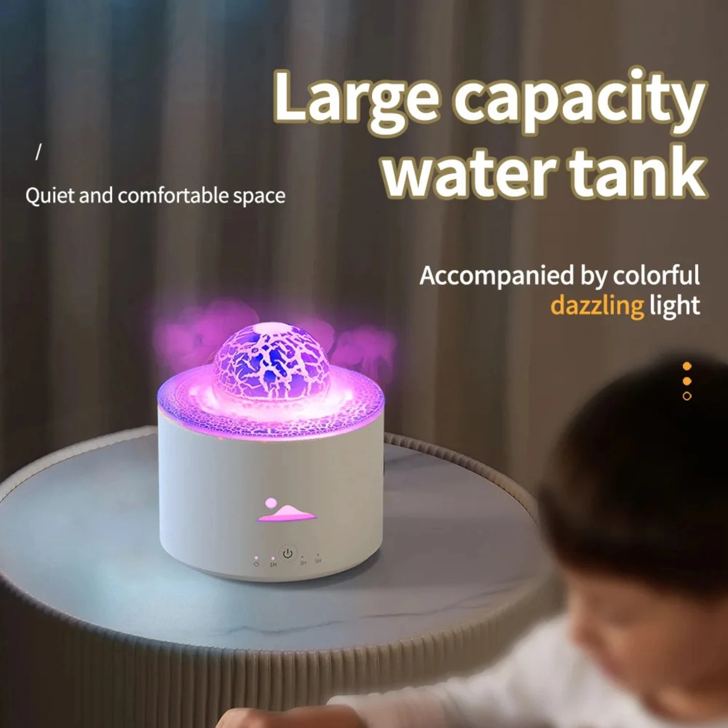 Aromatic Flame Planet Room Essential Oil Diffuser - Ultrasonic Cool Water Humidifier for Home - VINE GLOBAL