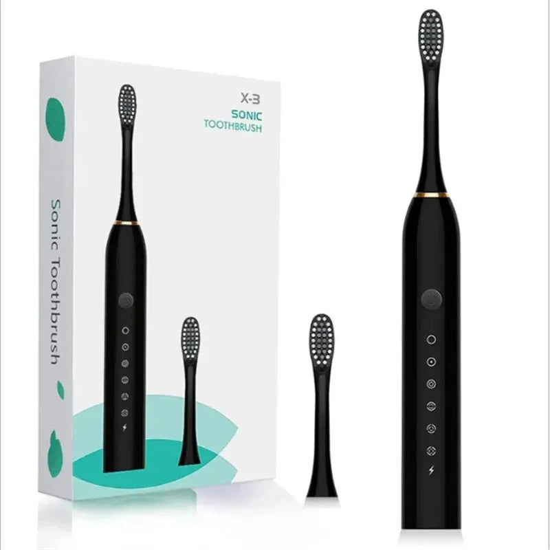 Electric Ultrasonic Toothbrush - 6 Speed Modes, USB Charging, Waterproof, Soft Bristles, Automatic, Couples Set - VINE GLOBAL