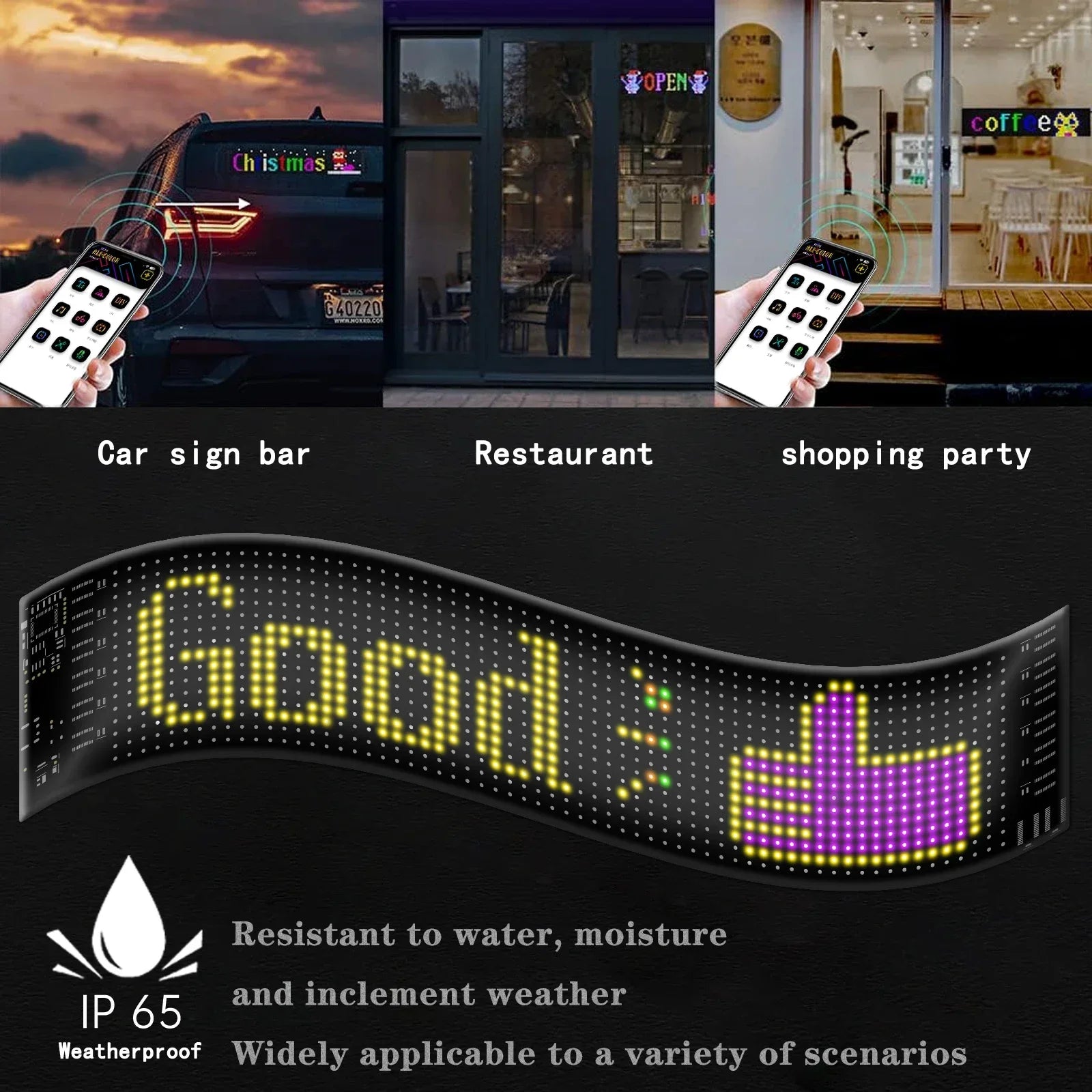 DIY RGB LED Matrix Panel - Scrolling Text & Graffiti Board with Bluetooth App Control - VINE GLOBAL