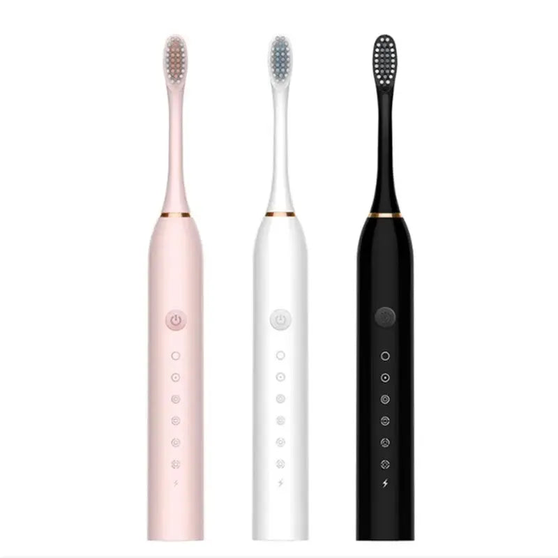 Electric Ultrasonic Toothbrush - 6 Speed Modes, USB Charging, Waterproof, Soft Bristles, Automatic, Couples Set - VINE GLOBAL