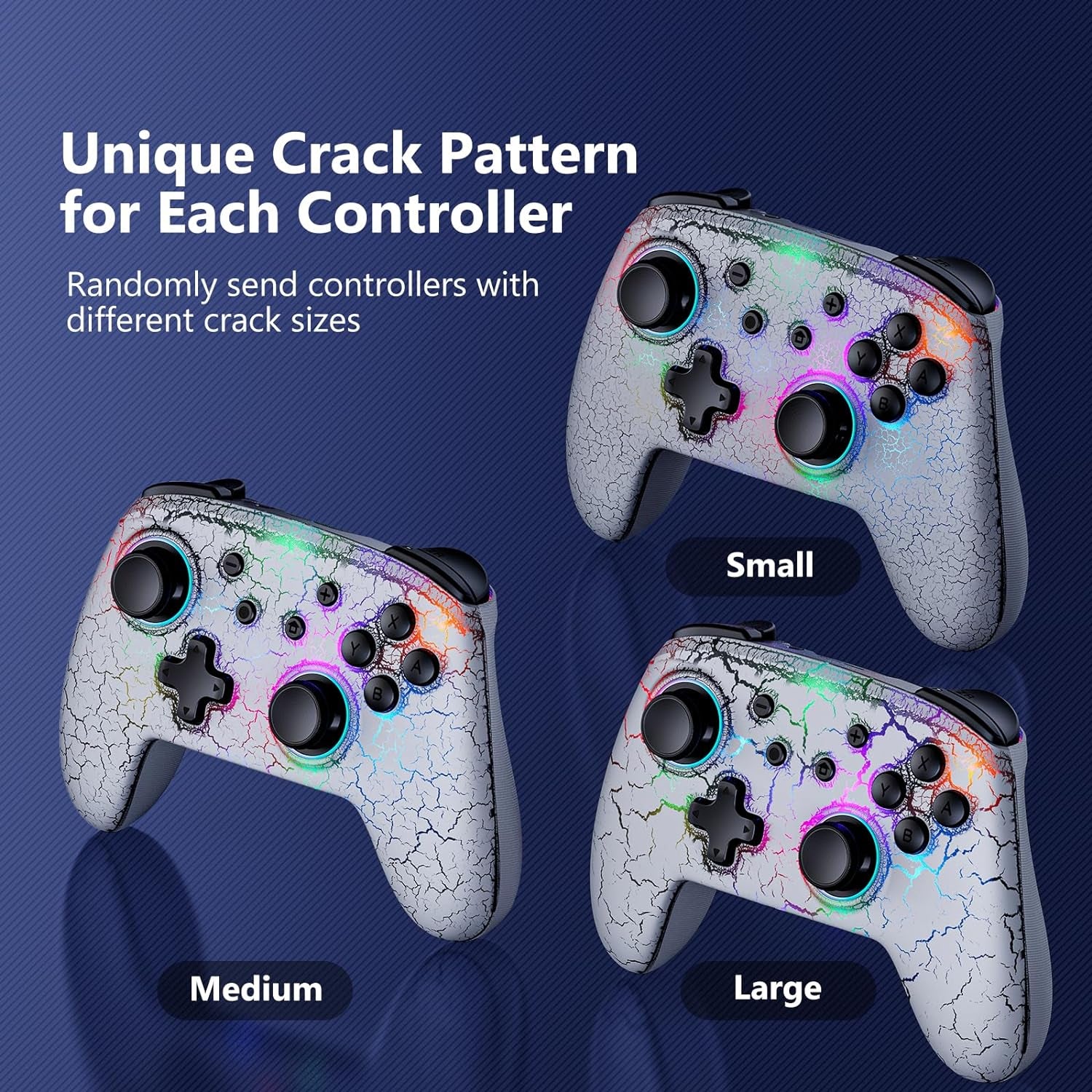 Hall Effect Controller (No Drift, No Deadzone) with Hall Sensing Joystick for Switch/Switch Lite/Oled, Wireless Bluetooth Controller with Motion Control, RGB Light, Turbo (Atmosphere)