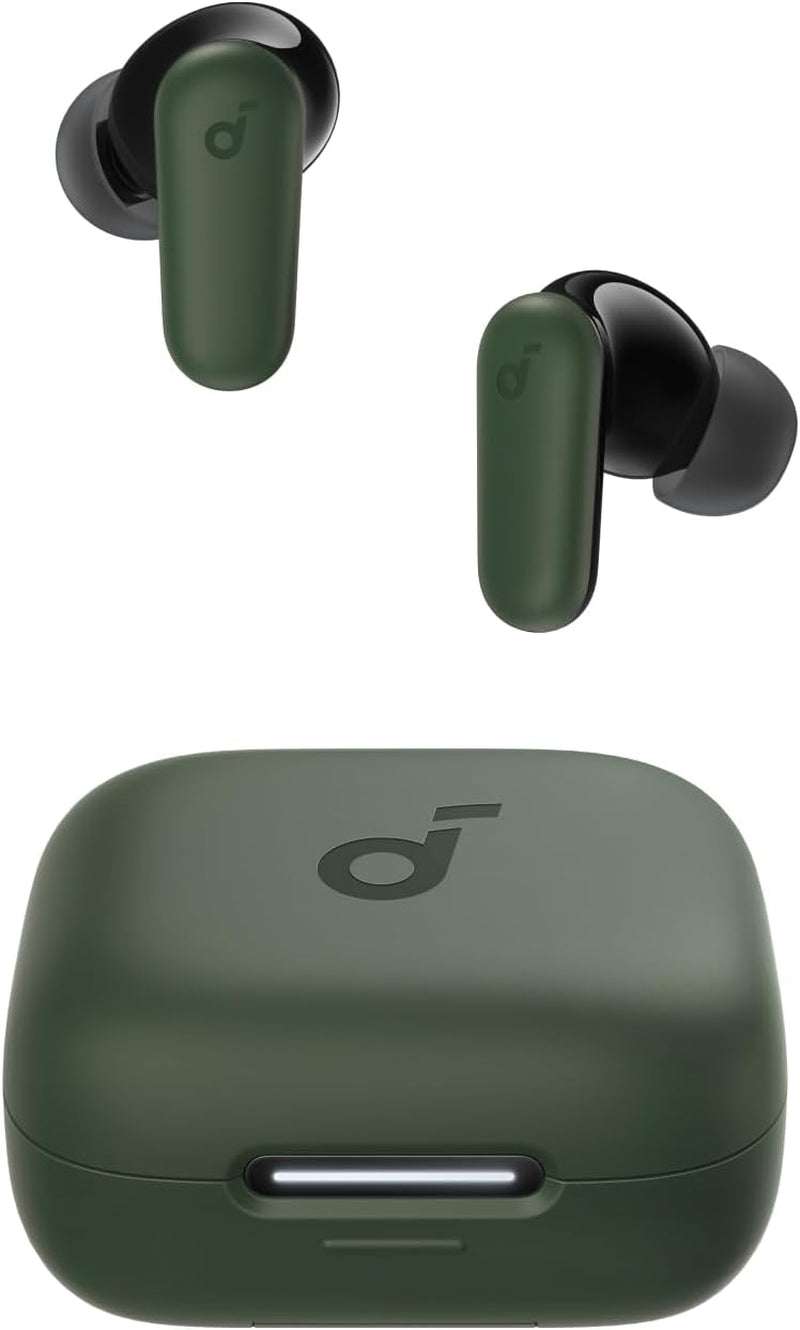 P30I by  Noise Cancelling Earbuds, Strong and Smart Noise Cancelling, Powerful Bass, 45H Playtime, 2-In-1 Case and Phone Stand, IP54, Wireless Earbuds, Bluetooth 5.4 (Black)