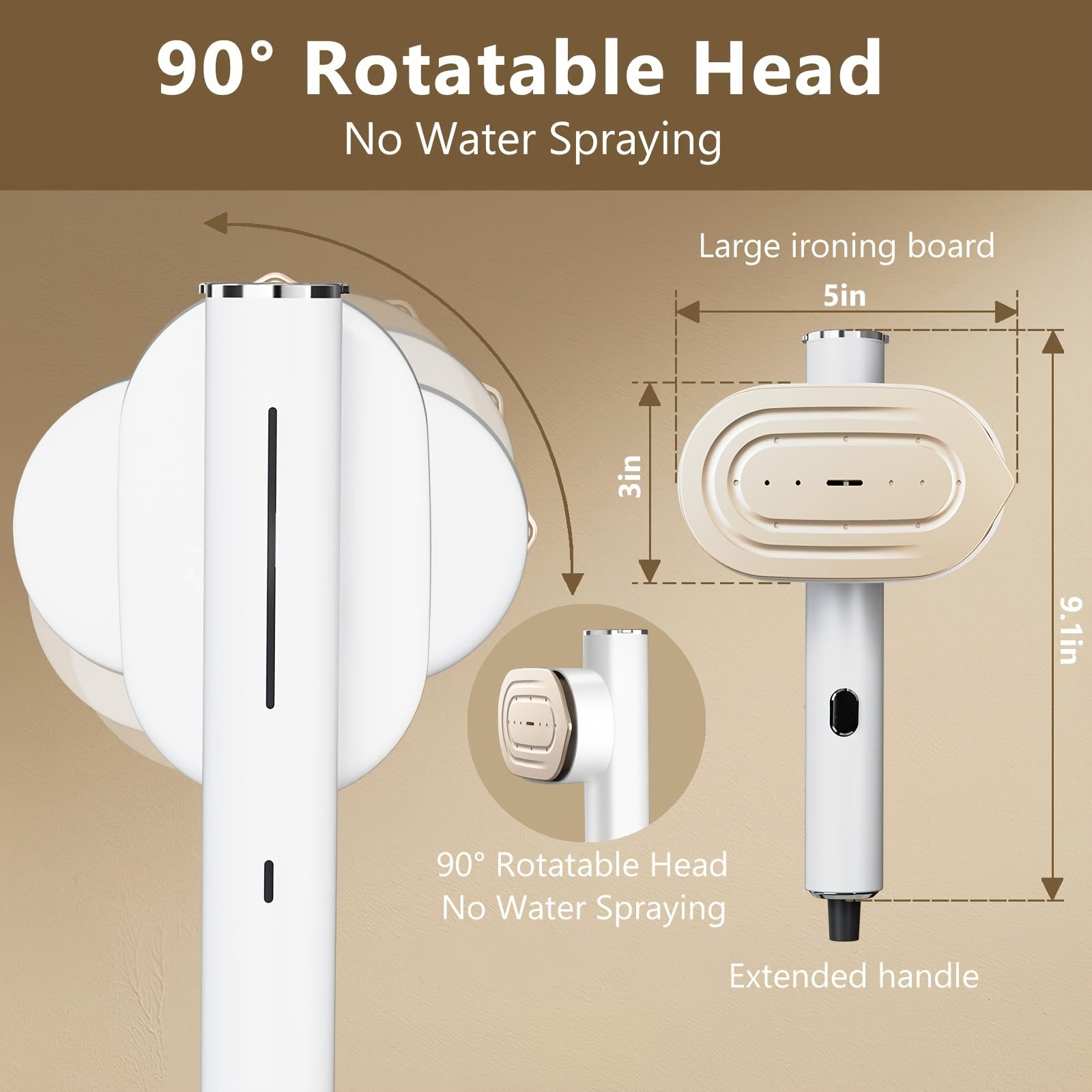 Portable Handheld Clothes Steamer and Iron, Fast 10s Heat-Up, Horizontal and Vertical Steamer, Effortless Wrinkle Removal, Mini Garment Steamer and Iron for Home, Office and Travel - VINE GLOBAL