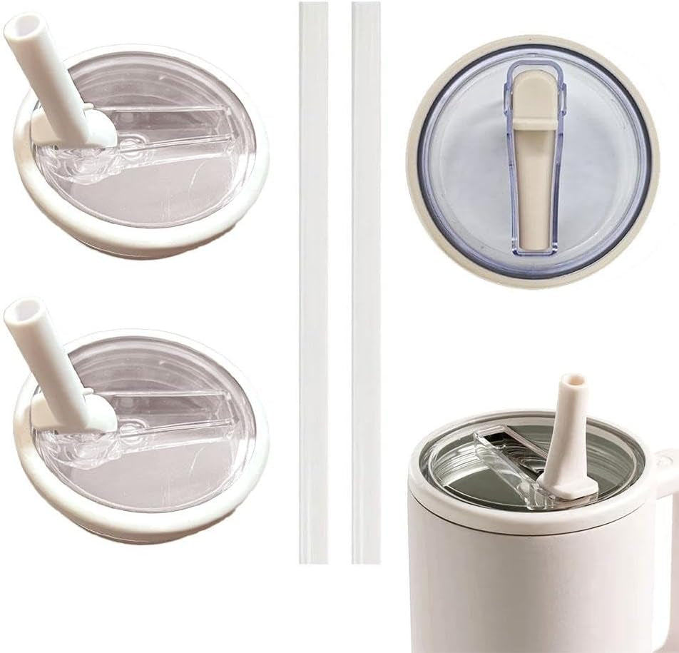 40 Oz Tumbler Lid Replacement Fit for Stanley Cup,Spill Proof Splash Resistant Tumbler Lids,Tumbler Flip Straw Lid,Replaceble Tumbler Flip Straw Lid,Reusable Tumbler Cover for Stanley Cup