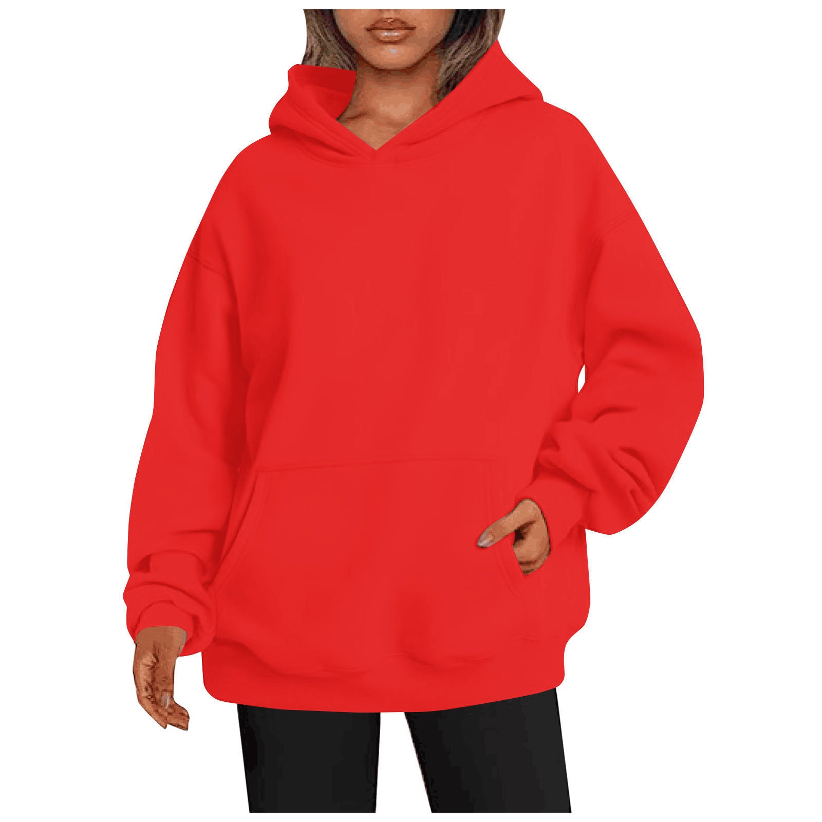 Women's Hoodies With Pockets Fashion Solid Sweatshirt Oversized Hooded Sweater Womens Clothing - VINE GLOBAL
