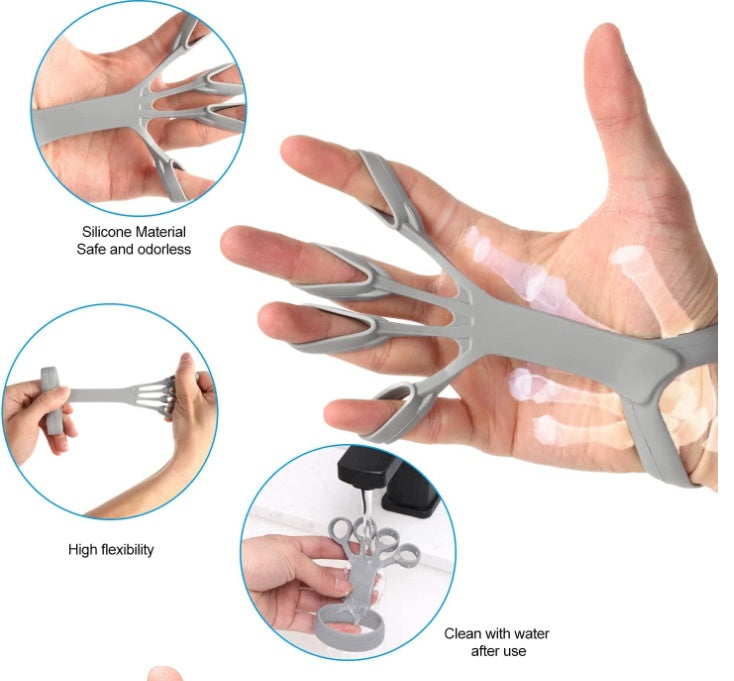Silicone Grip Device Finger Exercise Stretcher Arthritis Hand Grip Trainer Strengthen Rehabilitation Training To Relieve Pain - VINE GLOBAL