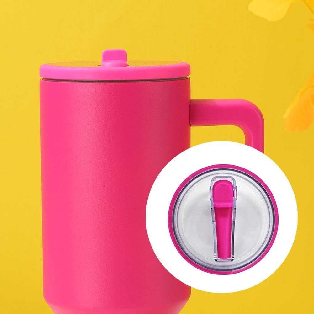 40 Oz Tumbler Lid Replacement Fit for Stanley Cup,Spill Proof Splash Resistant Tumbler Lids,Tumbler Flip Straw Lid,Replaceble Tumbler Flip Straw Lid,Reusable Tumbler Cover for Stanley Cup