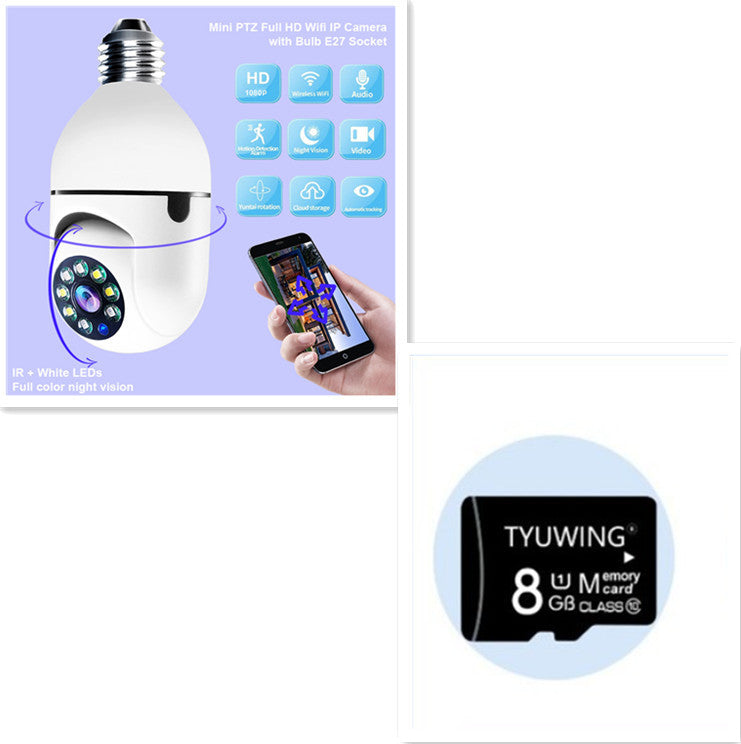 WiFi CAMERA 1080P Bulb 4X Zoom Camera E27 Home 5GWiFi Alarm Monitor - VINE GLOBAL