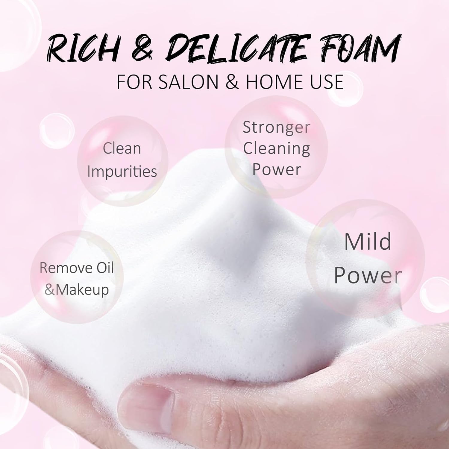 Lash Shampoo Cleaning Kit - Lash Extensions Cleanser Lash Bath Kit with Lash Fan Dryer Brush Rinse Bottle, Oil Free Foam Wash for Extensions & Natural Lashes/Safe Makeup Remover