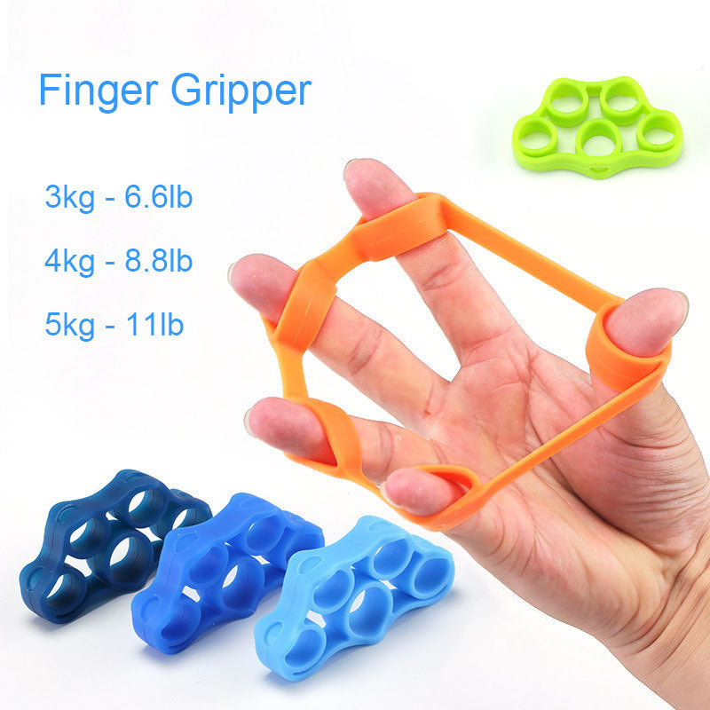 1pc Silicone Finger Expander (Fit Up To 60kg); Exercise Hand Grip; Wrist Strength Trainer Finger Exerciser Resistance Bands Fitness Equipment - VINE GLOBAL