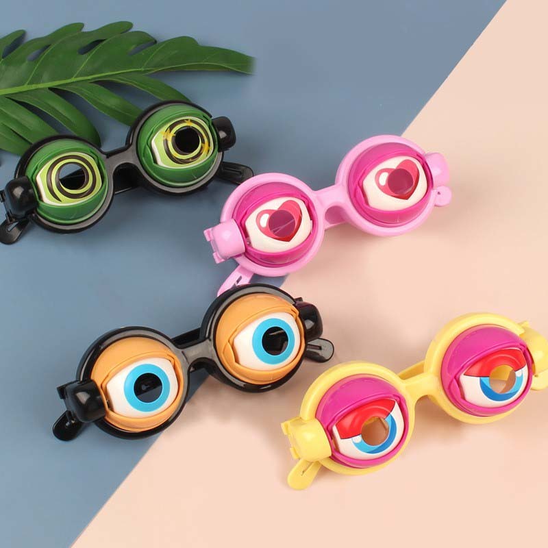Funny Crazy Eyes Glasses Novelty Toys Gags And Practical Jokes Giant Googly Eyes Creative Party Favors For Kids Birthday Gifts - VINE GLOBAL