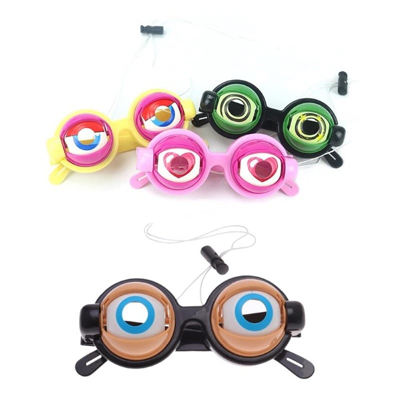 Funny Crazy Eyes Glasses Novelty Toys Gags And Practical Jokes Giant Googly Eyes Creative Party Favors For Kids Birthday Gifts - VINE GLOBAL