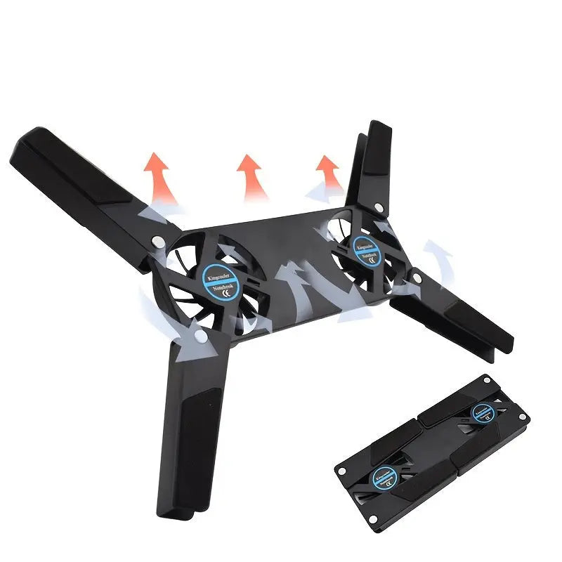 Computer Cooling Pad; Portable Notebook Radiator Foldable Fan Cooling Pad For Notebook Computer Laptop - VINE GLOBAL