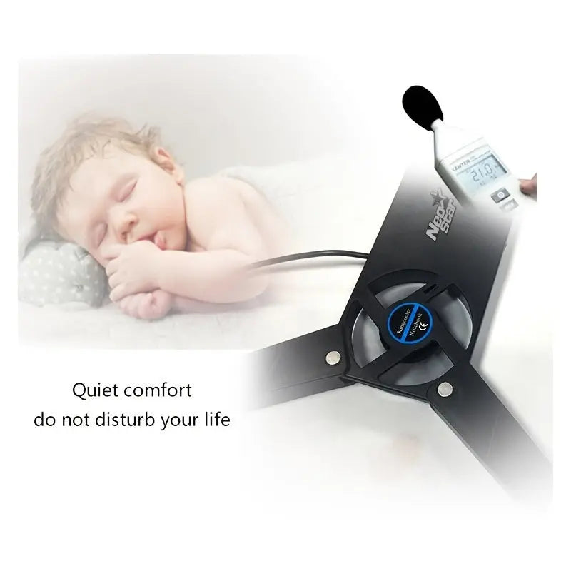 Computer Cooling Pad; Portable Notebook Radiator Foldable Fan Cooling Pad For Notebook Computer Laptop - VINE GLOBAL