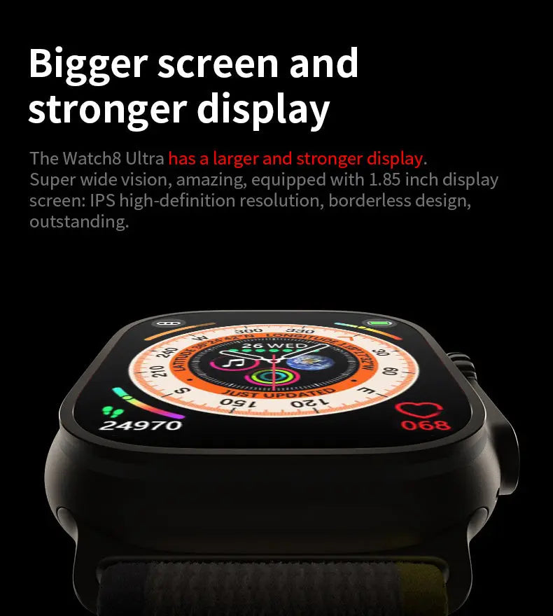 S8Ultra smart watch NFC sports step record heart rate blood pressure blood oxygen Bluetooth bracelet - VINE GLOBAL