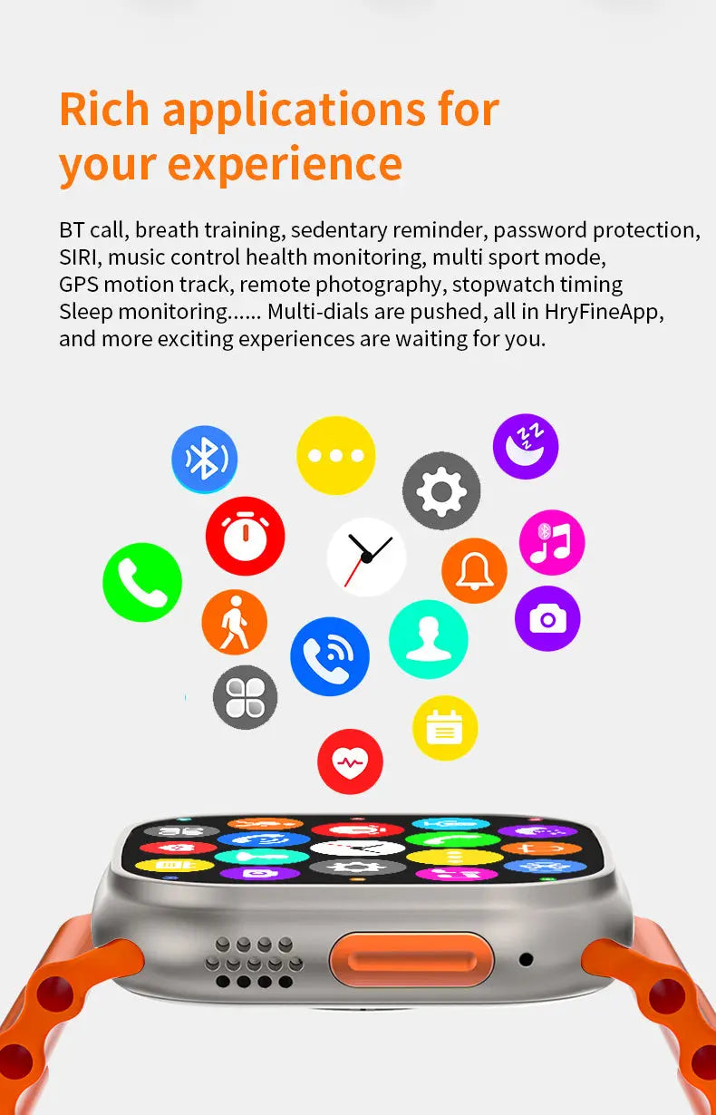 S8Ultra smart watch NFC sports step record heart rate blood pressure blood oxygen Bluetooth bracelet - VINE GLOBAL