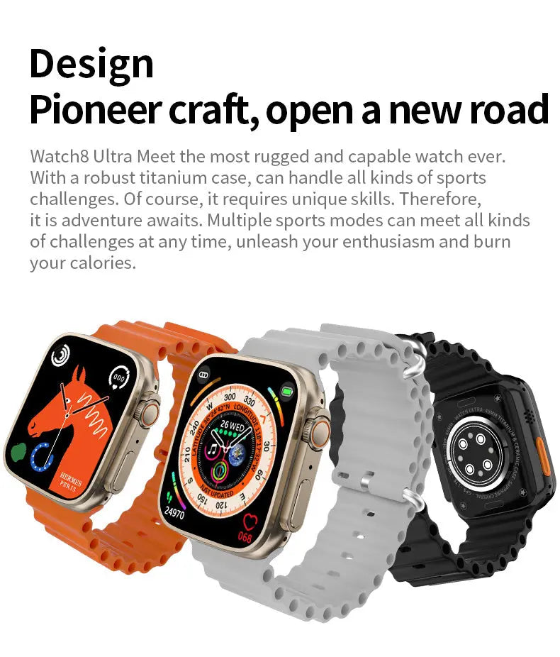 S8Ultra smart watch NFC sports step record heart rate blood pressure blood oxygen Bluetooth bracelet - VINE GLOBAL