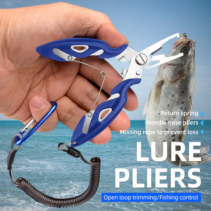 Luya Pliers Stainless Steel Curved Mouth Fish Line Scissors Multi-functional Clip Fish Line Sub Ring Opening Fishing Tools - VINE GLOBAL