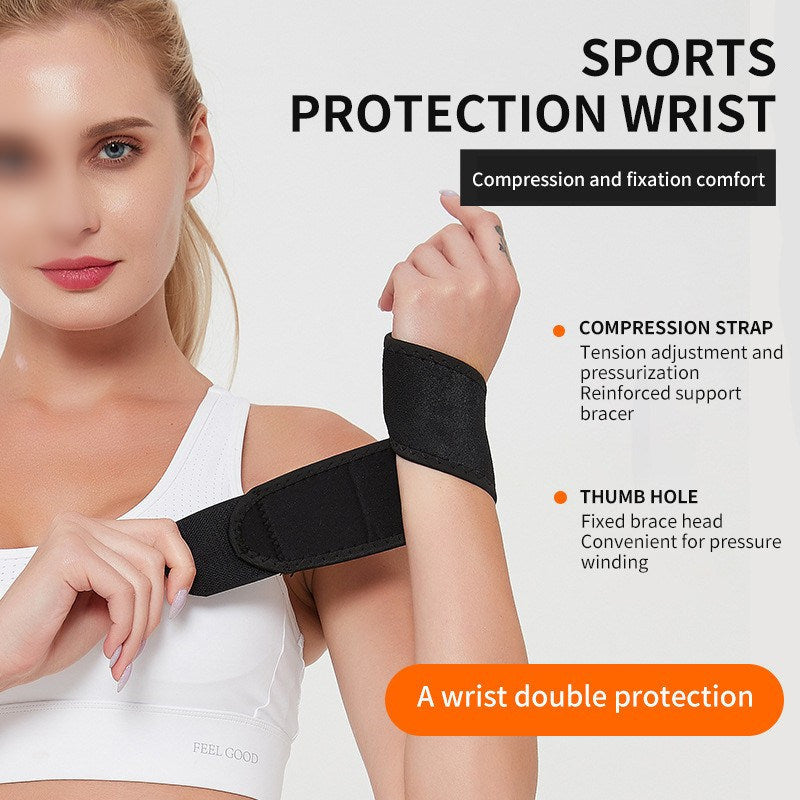 Unisex sports wristband joint cover fitness basketball tactical crawling equipment pressurized open black protective gear - VINE GLOBAL