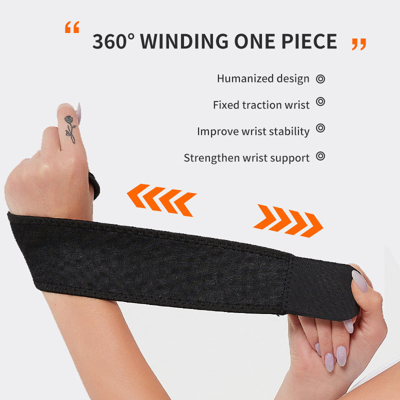 Unisex sports wristband joint cover fitness basketball tactical crawling equipment pressurized open black protective gear - VINE GLOBAL