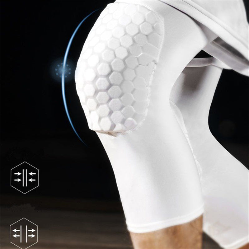 Basketball Knee Pads Protector Compression Sleeve Honeycomb Foam Brace Anti-collision Kneepad Fitness Gear Volleyball Support - VINE GLOBAL