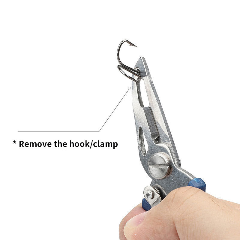 Luya Pliers Stainless Steel Curved Mouth Fish Line Scissors Multi-functional Clip Fish Line Sub Ring Opening Fishing Tools - VINE GLOBAL