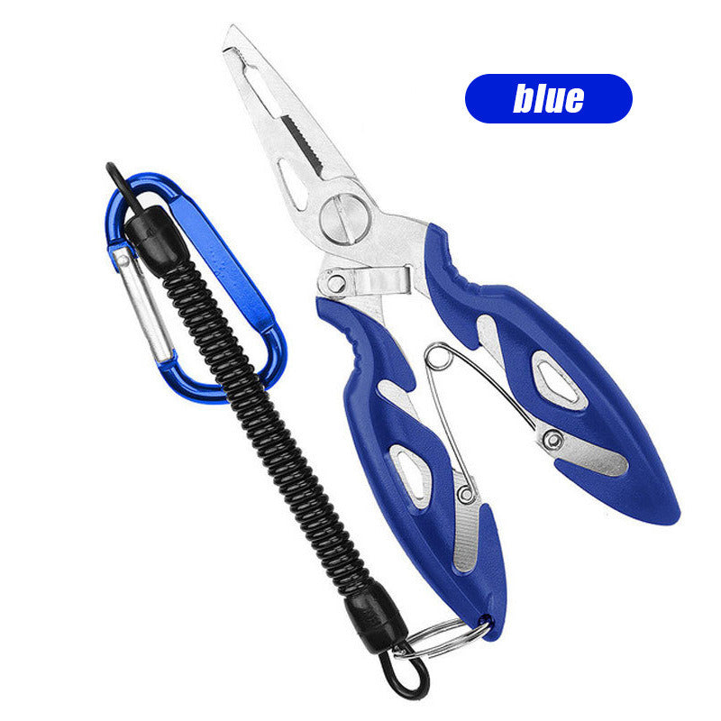 Luya Pliers Stainless Steel Curved Mouth Fish Line Scissors Multi-functional Clip Fish Line Sub Ring Opening Fishing Tools - VINE GLOBAL