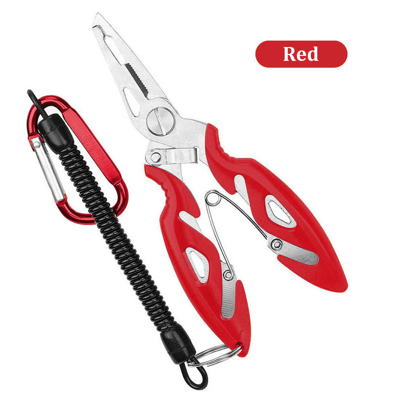 Luya Pliers Stainless Steel Curved Mouth Fish Line Scissors Multi-functional Clip Fish Line Sub Ring Opening Fishing Tools - VINE GLOBAL