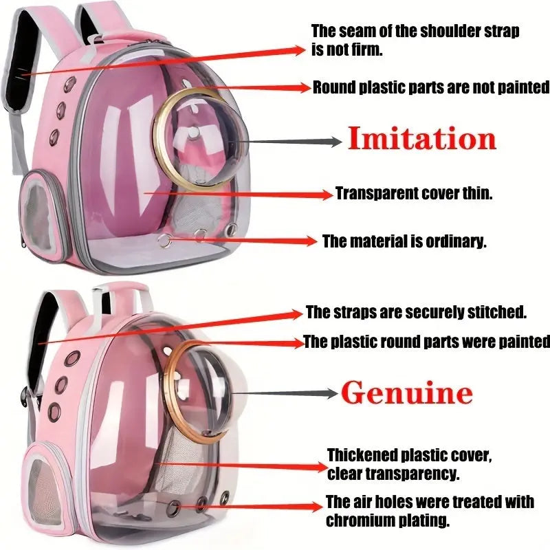 Pet Carrier Backpack, Space Capsule Bubble Cat Backpack Carrier, Waterproof Pet Backpack Outdoor Use - VINE GLOBAL