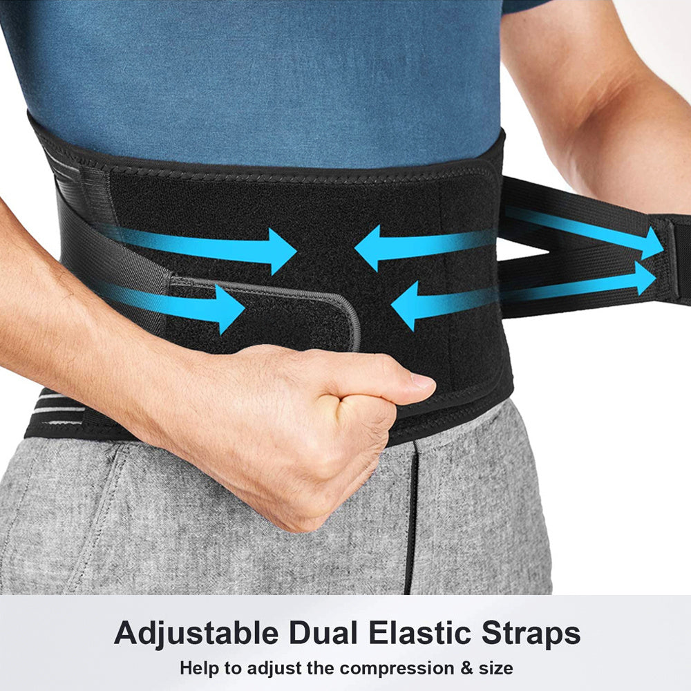 Double Pull Back Lumbar Support Belt Waist Orthopedic Corset Men Women Spine Decompression Waist Trainer Brace Back Pain Relief - VINE GLOBAL
