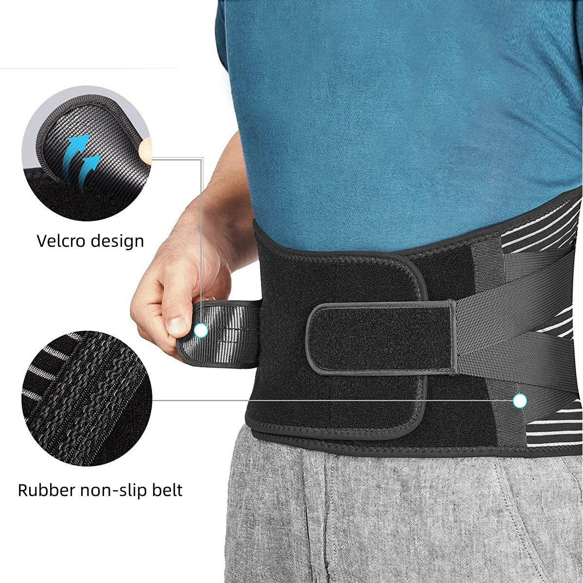 Double Pull Back Lumbar Support Belt Waist Orthopedic Corset Men Women Spine Decompression Waist Trainer Brace Back Pain Relief - VINE GLOBAL