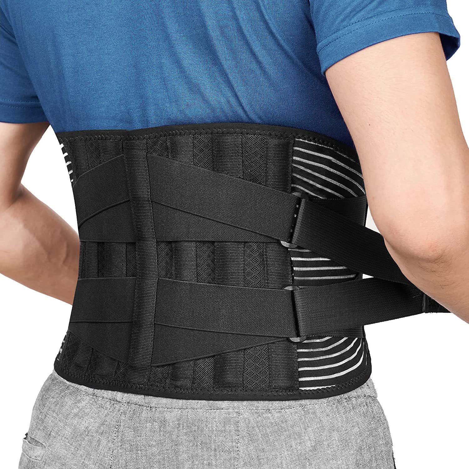 Double Pull Back Lumbar Support Belt Waist Orthopedic Corset Men Women Spine Decompression Waist Trainer Brace Back Pain Relief - VINE GLOBAL