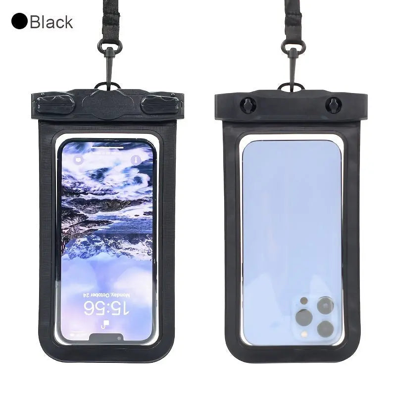 2pcs IPX8 Waterproof Phone Bag; Touchscreen Phone Pouch 7.6 Inch For Swim Sports Outdoor - VINE GLOBAL