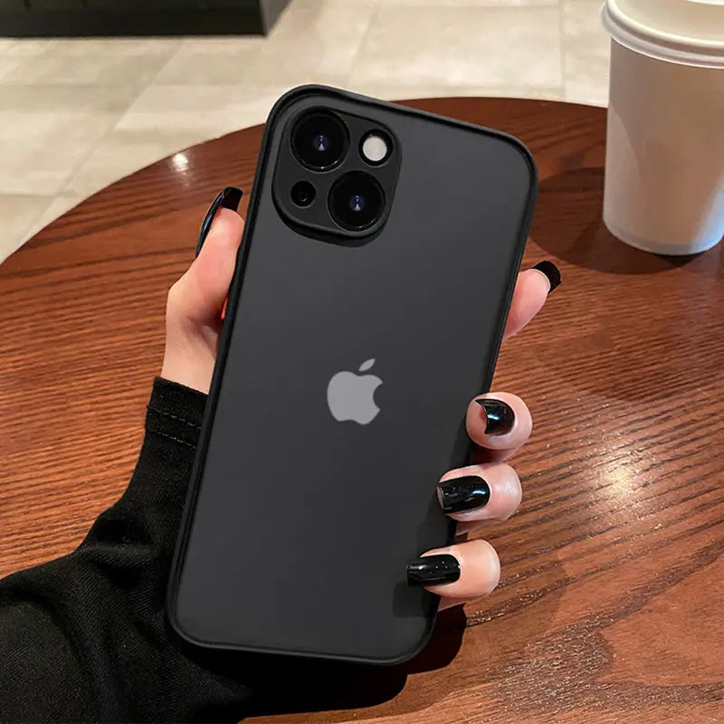 1pc Luxury Shockproof Armor Matte Case For IPhone 14 13 11 12 Pro Max Mini XR XS X Soft Silicone Bumper Clear Hard PC Cover - VINE GLOBAL