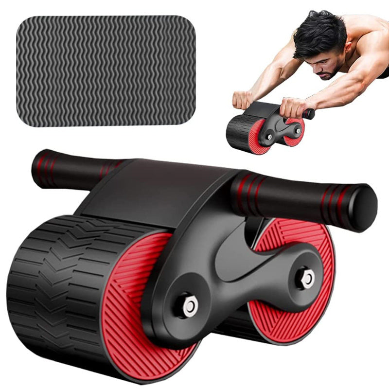 1pc Rebound Abdominal Roller Wheel For Abdominal Exercise Fitness With Knee Mat; Home Fitness Equipment For Abs Workout - VINE GLOBAL