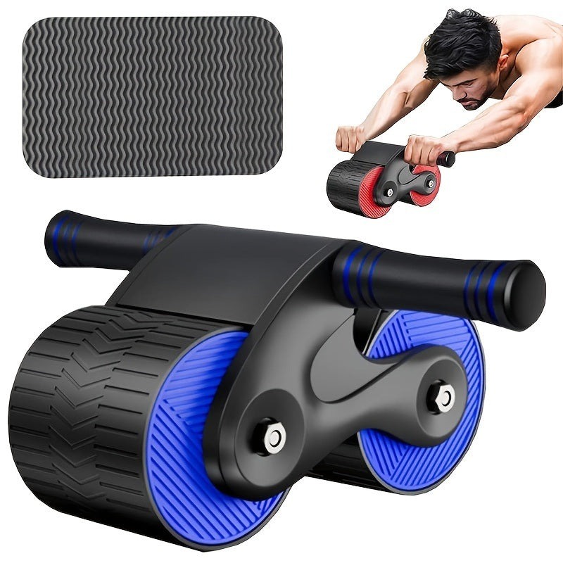 1pc Rebound Abdominal Roller Wheel For Abdominal Exercise Fitness With Knee Mat; Home Fitness Equipment For Abs Workout - VINE GLOBAL
