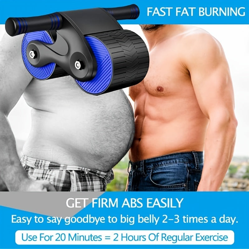 1pc Rebound Abdominal Roller Wheel For Abdominal Exercise Fitness With Knee Mat; Home Fitness Equipment For Abs Workout - VINE GLOBAL