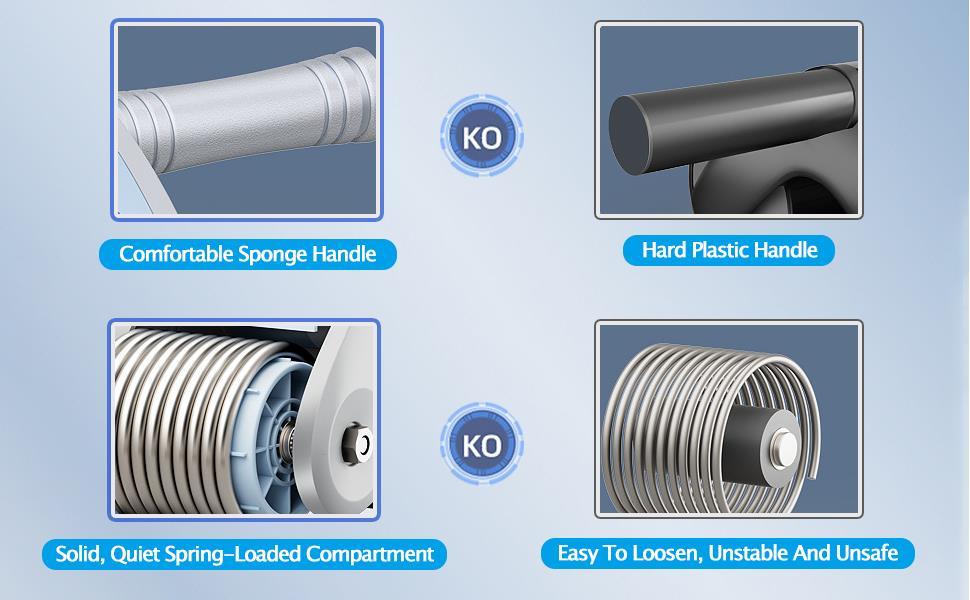 1pc Rebound Abdominal Roller Wheel For Abdominal Exercise Fitness With Knee Mat; Home Fitness Equipment For Abs Workout - VINE GLOBAL