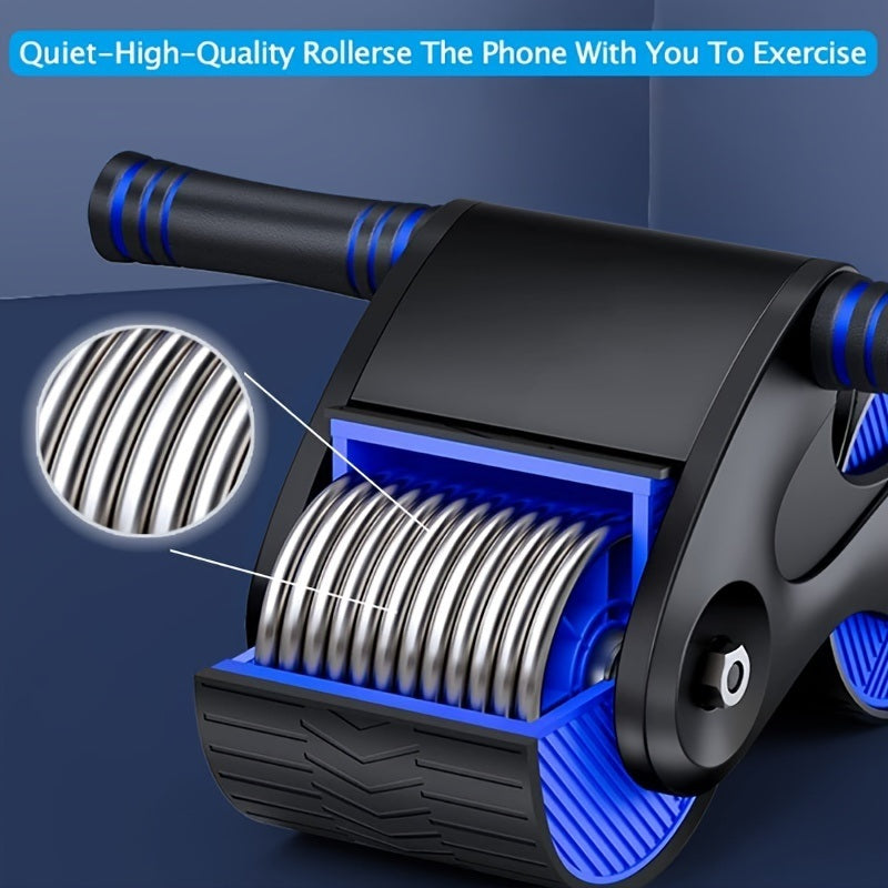 1pc Rebound Abdominal Roller Wheel For Abdominal Exercise Fitness With Knee Mat; Home Fitness Equipment For Abs Workout - VINE GLOBAL