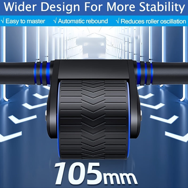 1pc Rebound Abdominal Roller Wheel For Abdominal Exercise Fitness With Knee Mat; Home Fitness Equipment For Abs Workout - VINE GLOBAL