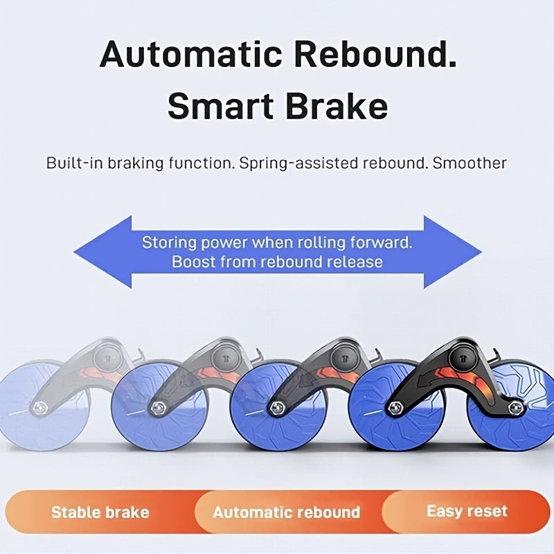 1pc Rebound Abdominal Roller Wheel For Abdominal Exercise Fitness With Knee Mat; Home Fitness Equipment For Abs Workout - VINE GLOBAL