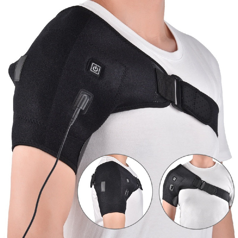 USB Heated Shoulder Massager Shoulder Brace; Electric Heated Knee Elbow Shoulder Brace Wrap; Vibration Knee Heating Pad; Heating Pad For Knee Elbow Shoulder Relax Shoulder Warmers - VINE GLOBAL