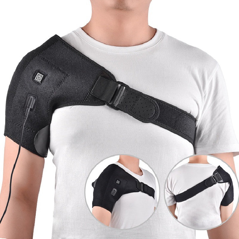 USB Heated Shoulder Massager Shoulder Brace; Electric Heated Knee Elbow Shoulder Brace Wrap; Vibration Knee Heating Pad; Heating Pad For Knee Elbow Shoulder Relax Shoulder Warmers - VINE GLOBAL
