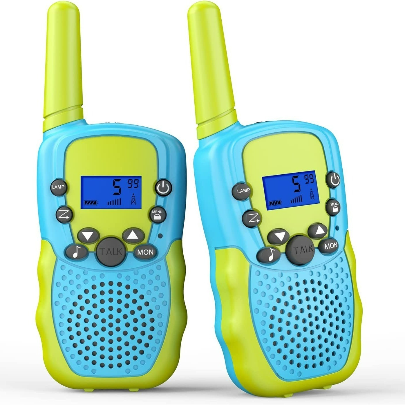 2pcs/pack Kids Walkie Talkie 22 Channel Bidirectional Wireless Radio Toy With Backlight LCD Flashlight For Outdoor; Camping; 3km Range Hiking - VINE GLOBAL