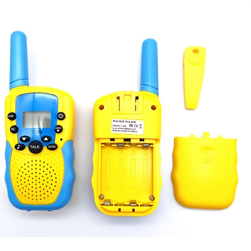 2pcs/pack Kids Walkie Talkie 22 Channel Bidirectional Wireless Radio Toy With Backlight LCD Flashlight For Outdoor; Camping; 3km Range Hiking - VINE GLOBAL