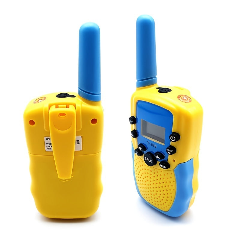2pcs/pack Kids Walkie Talkie 22 Channel Bidirectional Wireless Radio Toy With Backlight LCD Flashlight For Outdoor; Camping; 3km Range Hiking - VINE GLOBAL