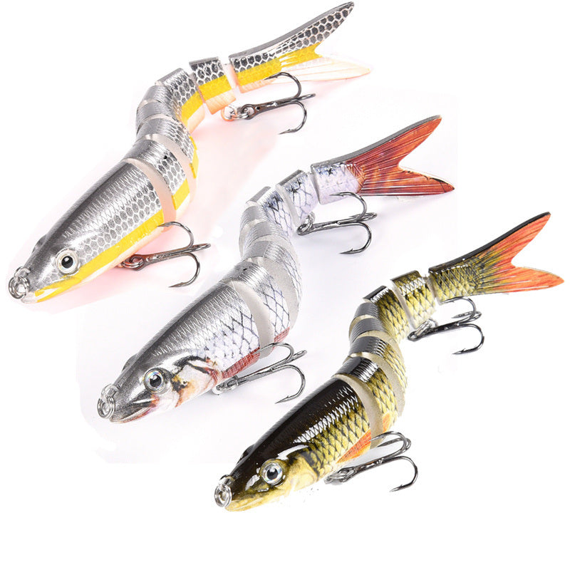 3pcs 8 Segment Fishing Lure Multi Jointed Artificial Bait Slow Sinking Bionic Fishing Bait Ice Fishing Gear - VINE GLOBAL