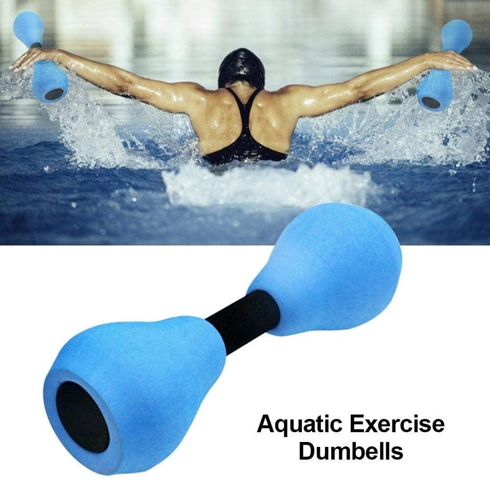 1pair Aquatic Aerobic Exercise Foam Dumbbell; EVA Water Resistance Fitness Equipment For Pool Women Men Weight Loss - VINE GLOBAL